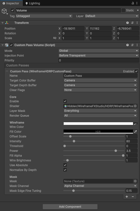 Wireframe FX Studio tool window Texture Overlay